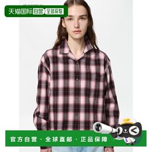 日潮跑腿UNIQLO优衣库 法兰绒 男女同款 宽松衬衫 489406