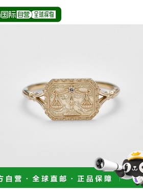 日本直邮日潮 agete 阿卡朵天秤座K5钻石戒指精致