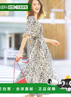 【日本直邮】GeeRA 喇叭袖 cache-coeur 连衣裙（达尔马提亚图案