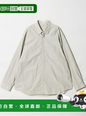 1h可退 日本直邮Steven Alan 有机棉微格纹反缝宽松衬衫
