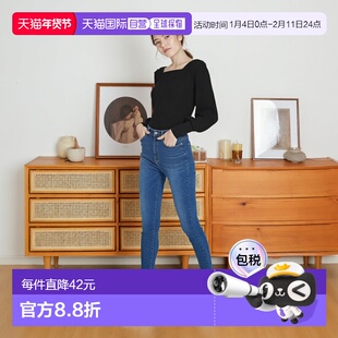 日本直邮日潮 GRL 秋冬韩系穿搭 羊腿袖方领针织衫上衣 ai33