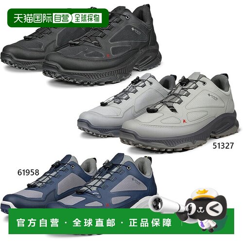 日本直邮ECCO Receptor XP GORE-TEX 男士系带运动鞋 黑色 854334