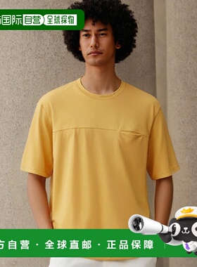 【日本直邮】Mizuno美津浓 羊毛触感短袖T恤B2MA1532男士 黄色 M