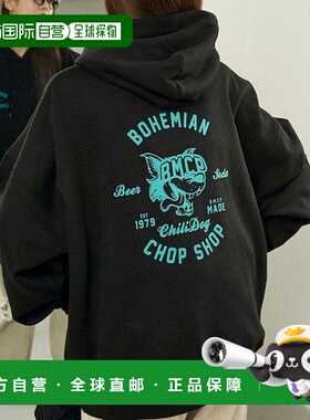 1h可退 日本直邮官方授权 PUBLUX BMCP 狼图案加绒连帽卫衣帽衫