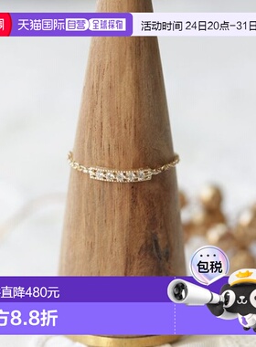 1h可退 日本直邮cui-cui 可调节 钻石链戒 K10YG 759921戒指