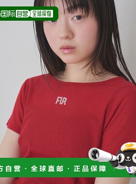 日本直邮FURFUR 水晶logo不对称T恤 [FU7718EW013216]