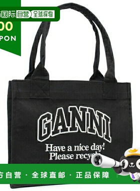 日本直邮GANNI 手提包 黑色 女士 GANNI A6647 252 A4 兼容