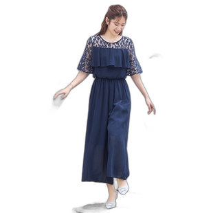 【日本直邮】Dress+女士上装T恤深蓝色镂空肩舒适宽松透气夏季