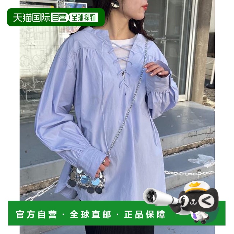1h可退 日本直邮官方授权 CIAOPANIC TYPY W系带收腰长款褶皱衬衫