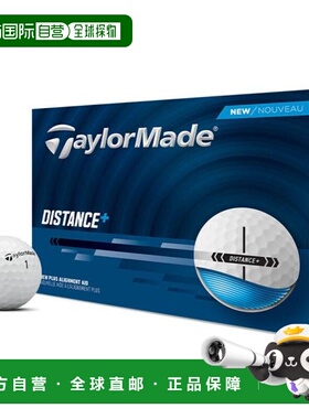 日本直邮TAYLORMADE 高尔夫球 距离+系列 白色12个装男款[XXXX]