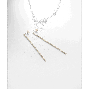 日潮跑腿COCOSHNIK 马赛克链条耳钉耳环耳夹耳饰 00