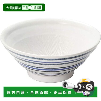 【日本直邮】aito「水玉」研磨碗 7寸 约22cm 条纹 美浓烧 288003