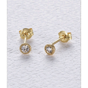 1h可退 日本直邮agete 阿卡朵 agete 女士K18钻石耳环 优雅时尚