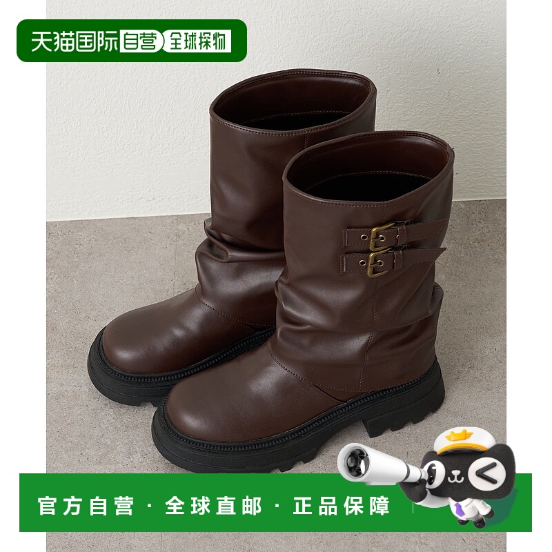 1h可退 日本直邮W closet 女士 中筒覆盖靴 金属装饰 设计 WCZ105