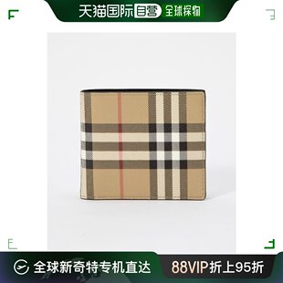 8065636 博柏利BURBERRY 钱包复古格 99新未使用 对开钱包男士