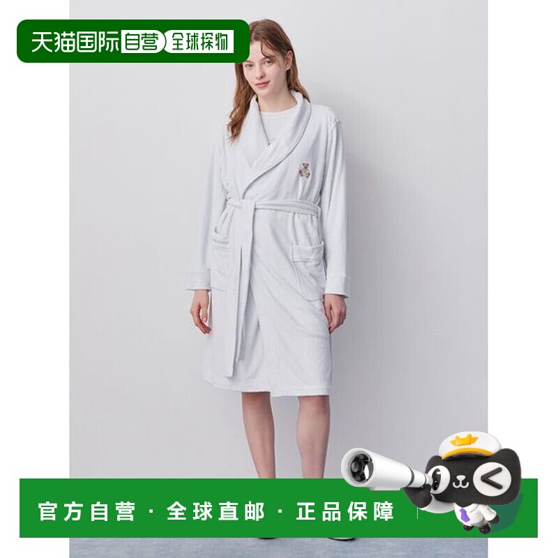日本直邮gelato pique 女士 吸水速干熊刺绣浴袍 PWCT261275