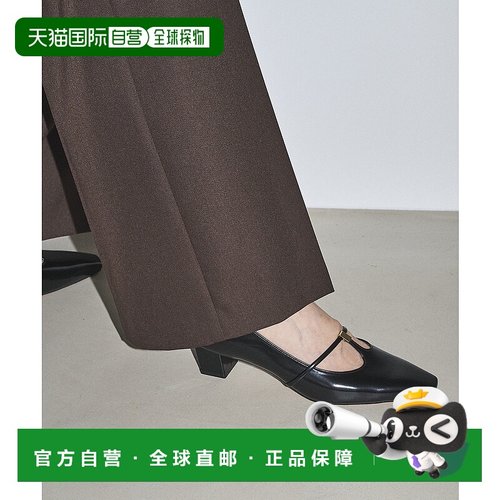 1h可退 日本直邮GRISE 女士 4cm窄版方头金属T字带高跟鞋 2519182