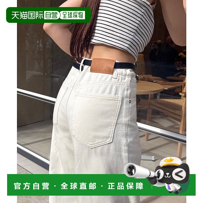 1h可退 日本直邮Thevon 女士高腰直筒牛仔裤 PGD1051302A0003