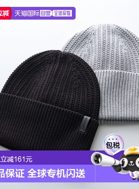 日本直邮Calvin Klein 男士针织帽 CKMC523193皮革 Logo 标签罗纹