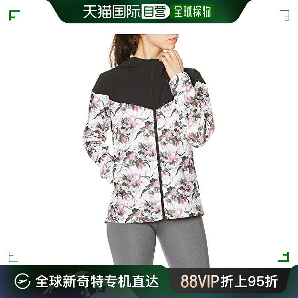 【日本直邮】迪桑特 女式外套 花样图案连帽 黑色m dmwqjf30