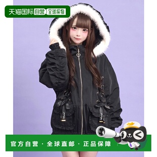 1h可退 日本直邮Secret Honey 女装 蕾丝装饰宽松夹克 可拆卸毛领