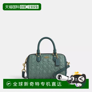 标志性皮革 斜挎包 Blocked Sage 迷你 日潮跑腿COACH蔻驰 Rowan
