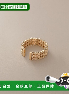 日潮跑腿COCOSHNIK K18 蜜色切割球形开口戒指（厚款） 405-66343