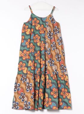 1h可退 日本直邮CAYHANE 女士 棉质拼接风吊带连衣裙 IAC6141