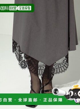 1h可退 日本直邮AKANE UTSUNOMIYA女士不规则蕾丝下摆半身裙 1253