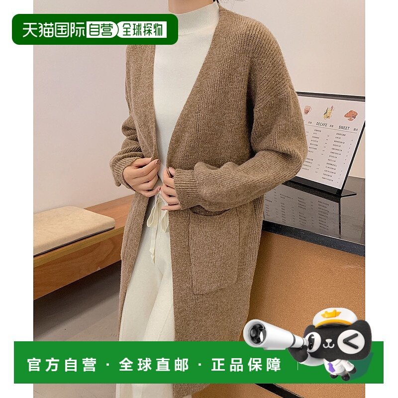 1h可退 日本直邮LOWO 女装宽松长款针织开衫 半透明口袋设计 lwto,女装/女士精品,毛衣,淘宝优惠券,粉丝福利购,淘宝优惠卷