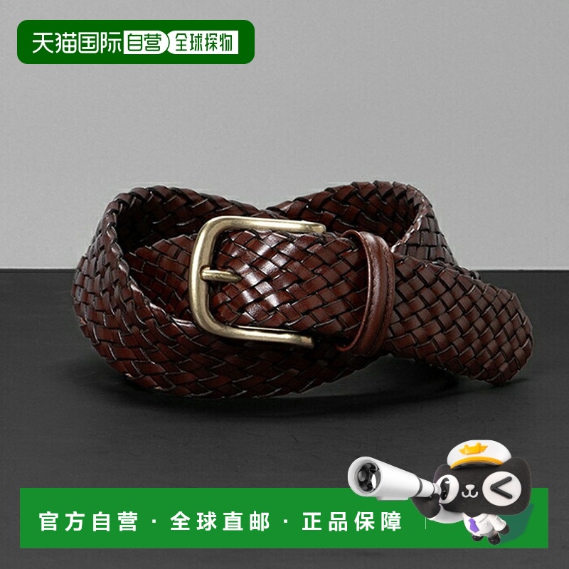 日本直邮CROCKETT & JONES 皮带 古董黄铜扣/35毫米 网状皮带 真