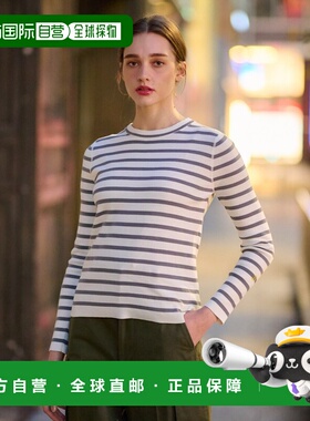 1h可退 日本直邮DRESSTERIOR 女士条纹圆领针织衫 08512019202501