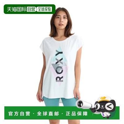 日本直邮ROXY 女士 GEOMETRIC 健身半袖T恤 25FWRST254534 白色