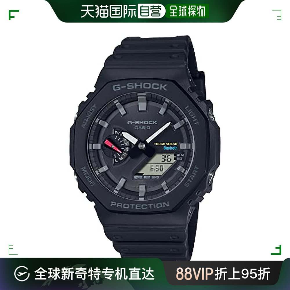 【日本直邮】G Shock卡西欧手表带蓝牙太阳能表男款黑GA-B2100-