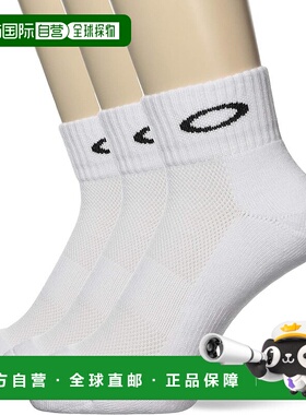 【日本直邮】OAKLEY欧克利 男士短袜3双 白色27-29cm 93238JP-10R