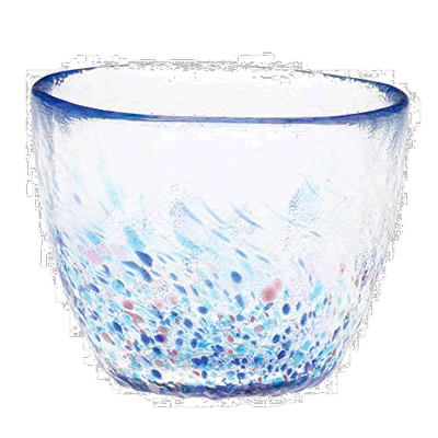 【日本直邮】TOYO SASAKI GLASS东洋佐佐木彩雫圆杯φ8.1蓝色 WA3