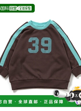 1h可退 日本直邮BREEZE 儿童加绒长袖运动衫 数字图案设计 J41187
