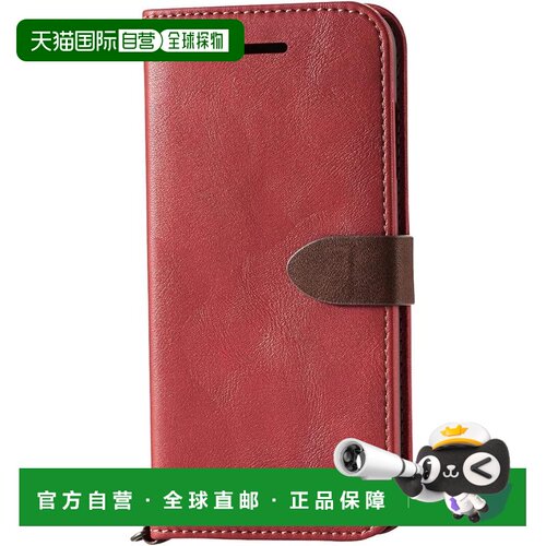 【日本直邮】宜丽客 iPhone 7 软皮磁扣保护套 红色