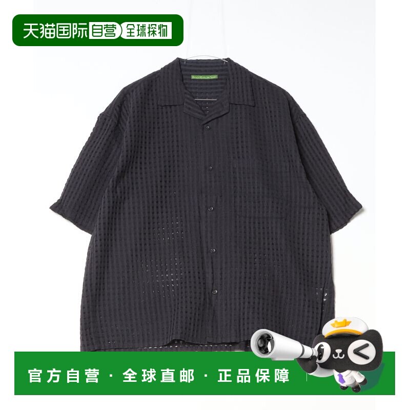 1h可退 日本直邮SHIPS 男士透视格纹短袖衬衫 111520391男装