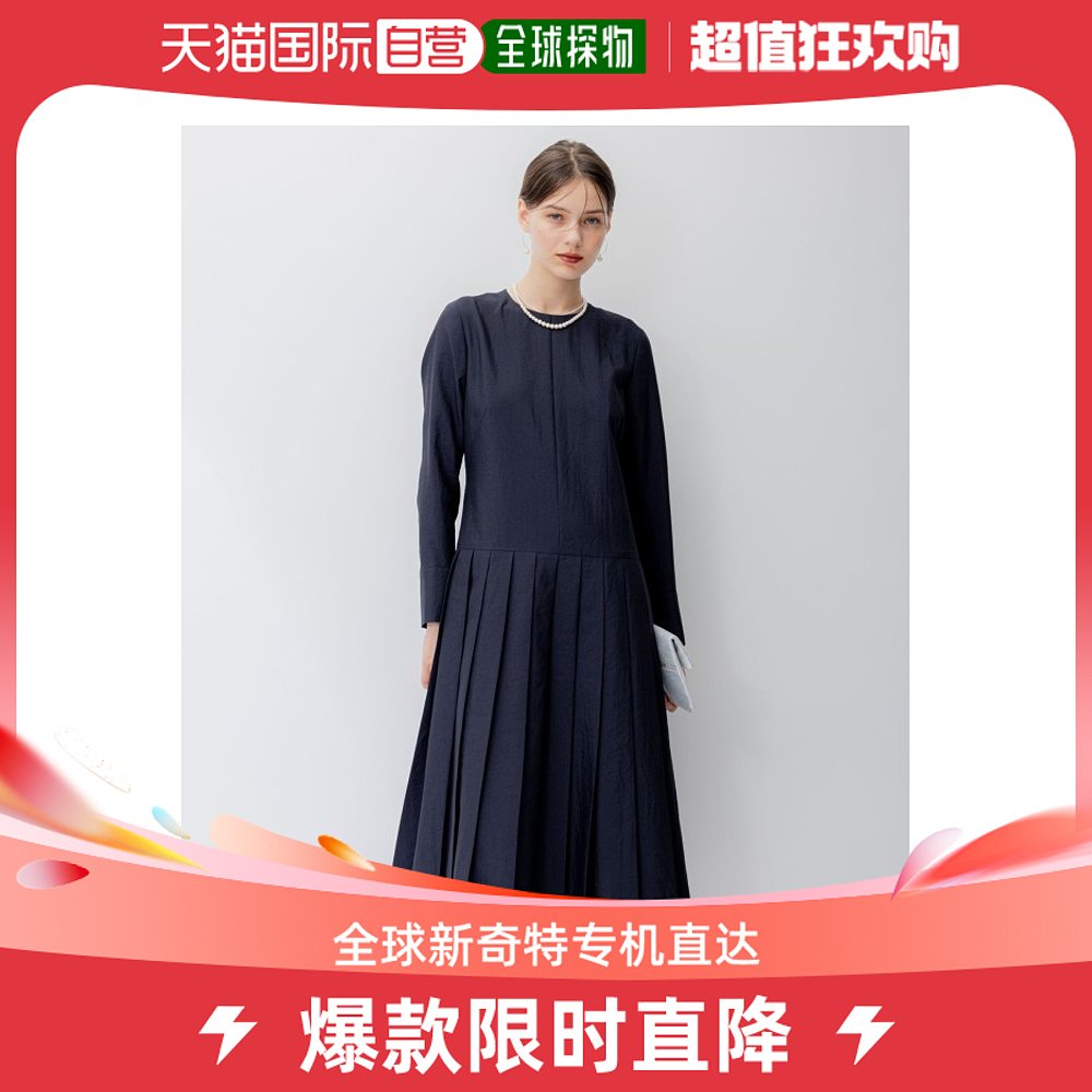 日本直邮23区女士APPLAUDIR系列复古飘逸欧根纱长袖连衣裙 秋冬新
