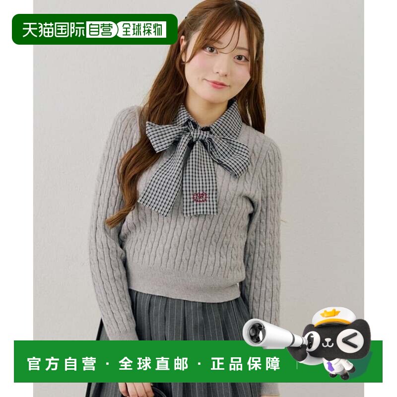 日本直邮NICE CLAUP 【continuer】拼接蝴蝶结针织衫 （TGY）