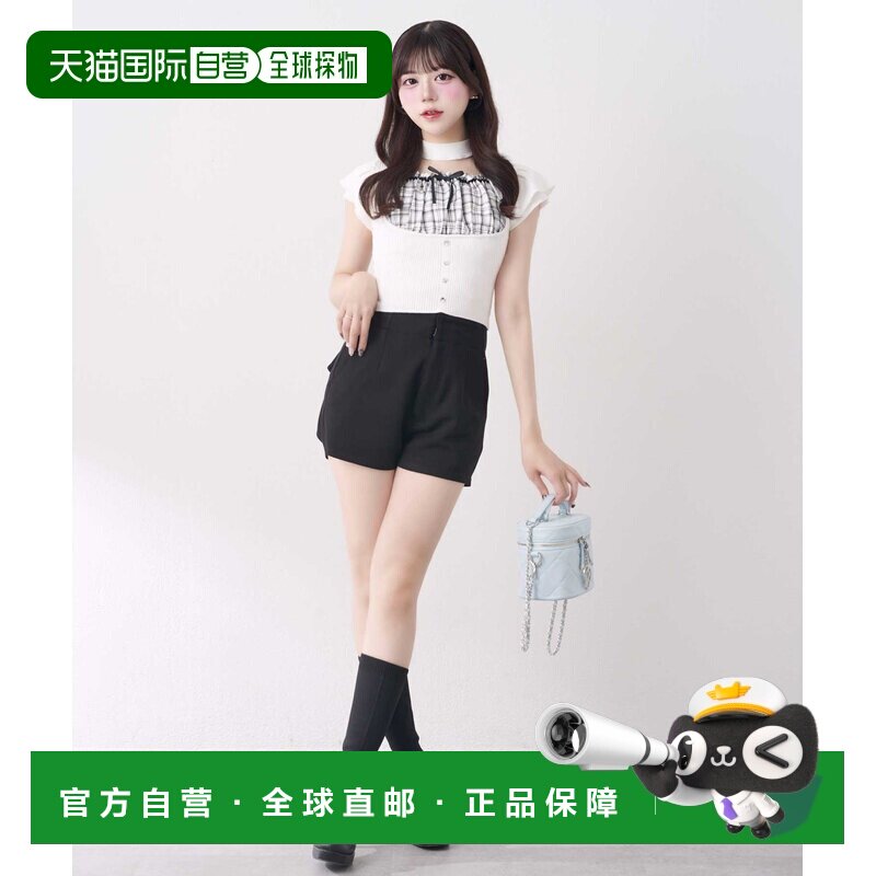 日本直邮OLIVE des OLIVE 女装 蕾丝边高领罗纹针织上衣 11610500