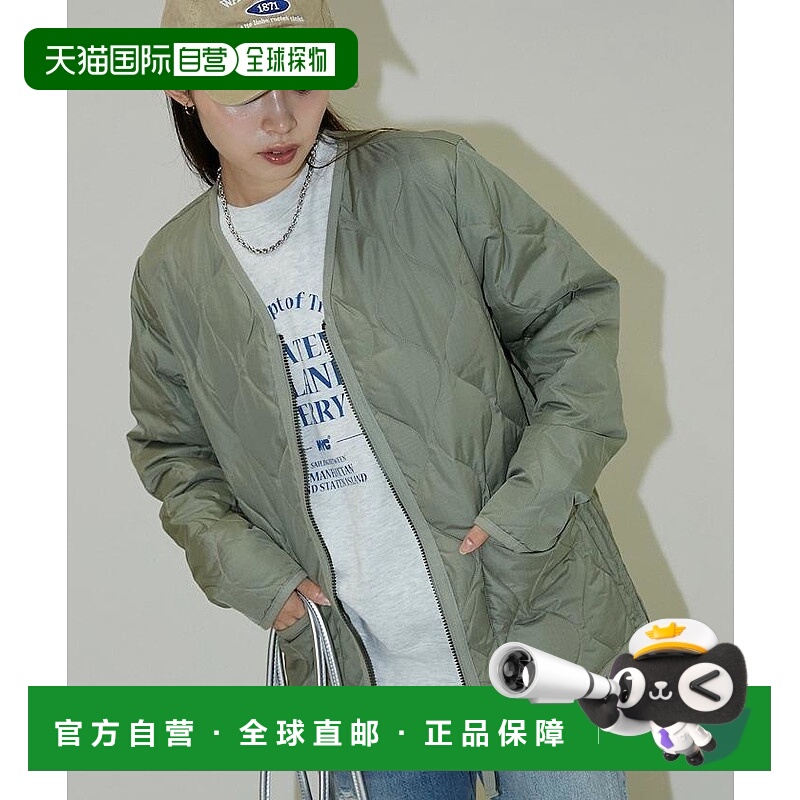 1h可退 日本直邮TAION 女装 V领双拉链羽绒外套 95%白鸭绒 800FP