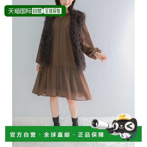 日本直邮URBAN RESEARCH ROSSO 女装 雪纺撞点提花褶皱迷你连衣裙