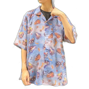 1h可退 日本直邮AXES-X 男士祭典图案印花衬衫 VE81X28AX