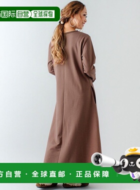 日本直邮JUNOAH A Line长袖针织连衣裙 AM5609EW00819 [连衣裙]