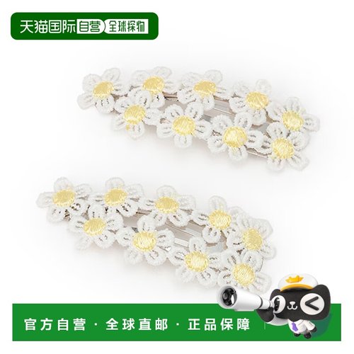 1h可退 日本直邮petit main儿童可爱花边发夹/日常百搭装饰 96524