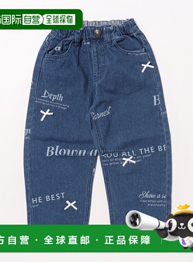 1h可退 日本直邮BREEZE 儿童卡比字母印花牛仔裤 J221945