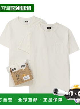1h可退 日本直邮Double RL 男士棉质短袖T恤2件装 MNRRTSH1N82013
