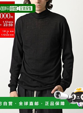 日本直邮Rick Owens 男士高领毛衣后背有衬里长袖货号 RU02D6624M